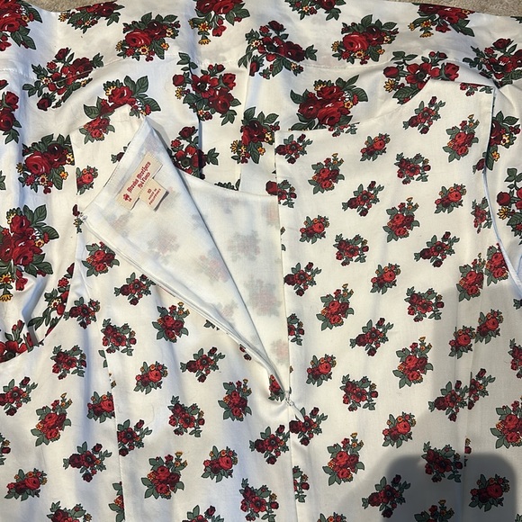 Brooks Brothers White & Red Floral Fit and Flare Dress Size 10 - Picture 7 of 7